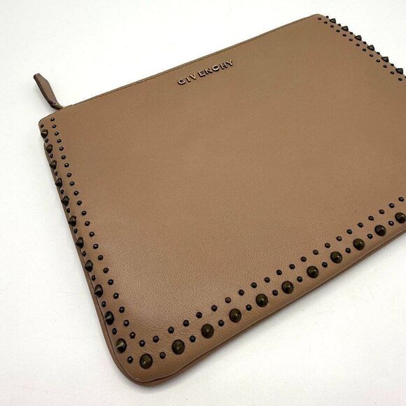 Givenchy Beige Copper Stud Zippy Pouch - Picture 3 of 6